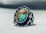 Very Old Vintage Native American Navajo Royston Turquoise Sterling Silver Ring-Nativo Arts