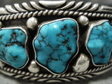 Super Rare Early Vintage Native American Navajo Ben Begaye Turquoise Sterling Silver Bracelet-Nativo Arts