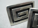 Very Important Vintage Native American Navajo Kenneth Begay Sterling Silver Cufflinks-Nativo Arts