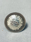 Hand Hammered Domed Vintage Native American Navajo Sterling Silver Bubble Ring-Nativo Arts