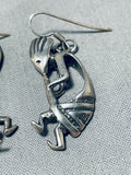 Unforgettable Vintage Native American Navajo Sterling Silver Kokopelli Earrings-Nativo Arts