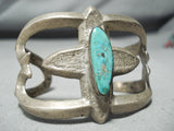 Stunning Vintage Native American Navajo Royston Turquoise Sterling Cast Silver Bracelet-Nativo Arts