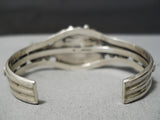 Important Vintage Native American Navajo Verdy Jake Turquoise Sterling Silver Bracelet-Nativo Arts
