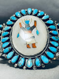 Victor Moses Begay Vintage Native American Navajo Turquoise Sterling Silver Bracelet-Nativo Arts
