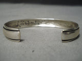 Authentic Vintage Native American Navajo Thomas Singer Sterling Silver Bracelet Old-Nativo Arts