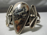 Best Vintage Native American Navajo Petrified Wood Sterling Silver Bracelet Old-Nativo Arts