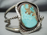 Rare Slithering Snake Vintage Native American Navajo Royston Turquoise Sterling Silver Bracelet-Nativo Arts
