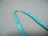 Native American Breathtaking Vintage Santo Domingo Turquoise Sterling Silver Necklace Old-Nativo Arts