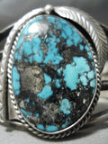 Champion Vintage Native American Navajo Blue Wind Turquoise Sterling Bracelet Old-Nativo Arts