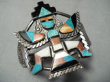 Best Vintage Native American Navajo Kachina Turquoise Sterling Silver Bracelet Old-Nativo Arts