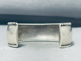 Signed Native American Navajo Sterling Silver Bracelet-Nativo Arts