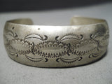 Wonderful Vintage Native American Navajo Sterling Silver Bracelet Old-Nativo Arts