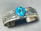 Important Jeanette Dale Vintage Native American Navajo Turquoise Sterling Silver Bracelet-Nativo Arts
