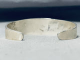 Fascinating Vintage Native American Hopi Sterling Silver Solid Bracelet-Nativo Arts