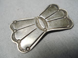 Wonderful Vintage Navajo Sterling Silver Pin Old Native American-Nativo Arts