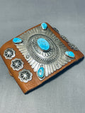 One Of The Best Vintage Native American Navajo Hand Sterling Silver Turquoise Ketoh Bracelet-Nativo Arts
