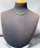 Fabulous Vintage Native American Navajo 6 Green Turquoise Sterling Silver Necklace-Nativo Arts