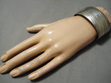 Amazing Vintage Navajo Slanted Channel Sterling Silver Native American Bracelet-Nativo Arts