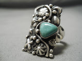 Sensational Vintage Native American Navajo Royston Turquoise Sterling Silver Ring Old-Nativo Arts