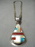 Native American Important Dan Coriz Santo Domingo Sterling Silver Necklace-Nativo Arts