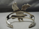 Detailed!! Vintage Native American Navajo Will Singer Eagle Turquoise Sterling Silver Bracelet-Nativo Arts