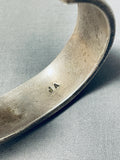 Important Jack Adakai Vintage Native American Navajo Inlay Sterling Silver Bracelet-Nativo Arts