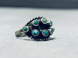 Beautiful Vintage Native American Navajo Turquoise Sterling Silver Ring-Nativo Arts
