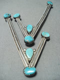 Fascinating Vintage Native American Navajo Kingman Sterling Silver Collar Pins Old-Nativo Arts