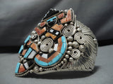 Important Vintage Native American Navajo Ben Begaye Turquoise Sterling Silver Inlay Bracelet-Nativo Arts