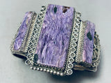 The Best Vintage Native American Navajo Charoite Sterlig Silver Bracelet-Nativo Arts