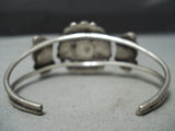 Exceptional Vintage Native American Navajo Turquoise Sterling Silver Bracelet Old-Nativo Arts