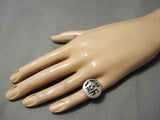 Ancient Symbols Vintage Hopi Native American Navajo Sterling Silver Ring Old-Nativo Arts