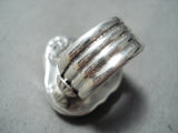 Fascinating Navajo Shell Sterling Silver Frog Ring Native American-Nativo Arts