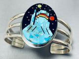 Monument Valley Turquoise Native American Navajo Sterling Silver Signed Bracelet-Nativo Arts
