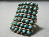 One Of The Best Vintage Native American Navajo Snake Eyes Turquoise Zuni Sterling Silver Ring-Nativo Arts