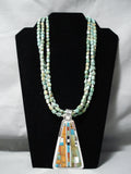 Native American Important Dan Coriz Santo Domingo Royston Turquoise Sterling Silver Necklace-Nativo Arts