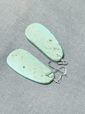 Native American Wonderful Santo Domingo Royston Turquoise Sterling Silver Dangle Earrings-Nativo Arts