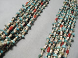 Important Navajo Rye Whitegoat Turquoise Coral Heishi Native American Necklace-Nativo Arts