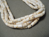 Quality Vintage Navajo Sterling Silver Shell Native American Heishi Necklace-Nativo Arts