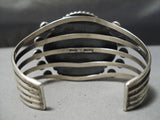 Important Vintage Native American Navajo Verdy Jake Blue Jay Turquoise Sterling Silver Bracelet-Nativo Arts