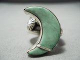 Half Moon Navajo Royston Turquoise Sterling Silver Ring Native American-Nativo Arts