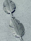 Noteworthy Ben Begaye (d) Native American Navajo Sterling Silver Feather Necklace-Nativo Arts