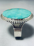 One Of Ther Biggest Native American Navajo Royston Turquoise Sterling Silver Bracelet-Nativo Arts