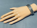 Rare Vintage Native American Navajo Sterling Silver Bracelet-Nativo Arts