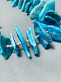 220 Gram Vintage Native American Navajo Morenci Turquoise Necklace-Nativo Arts