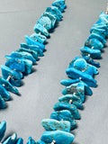 220 Gram Vintage Native American Navajo Morenci Turquoise Necklace-Nativo Arts