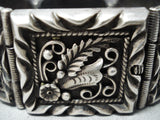 One Of The Best Biggest Vintage Native American Navajo Turquoise Sterling Silver Clasp Bracelet-Nativo Arts