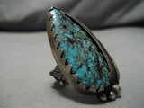 Important Blue Diamond Turquoise Sterling Silver Native American Ring-Nativo Arts