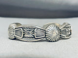 Important Smithsonian Vintage Native American Navajo Sterling Silver Bracelet Cuff-Nativo Arts