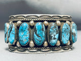 Grant Pawicki Astounding Vintage Native American Hopi Blue Diamond Sterling Silver Bracelet-Nativo Arts
